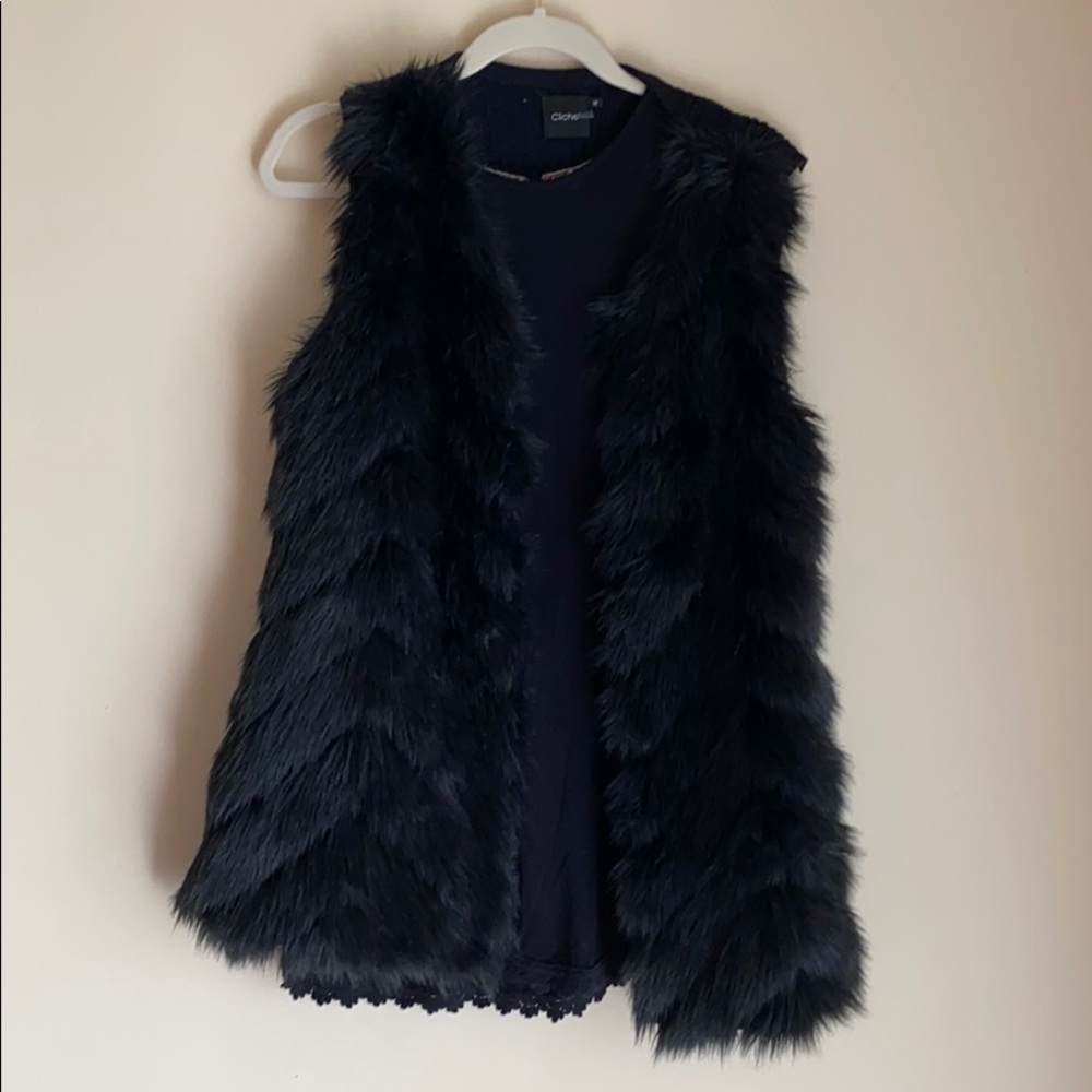 Faux fur vest
